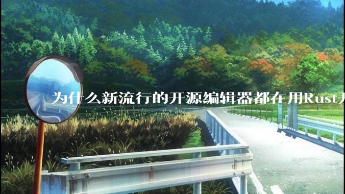 为什么新流行的开源编辑器都在用Rust开发？